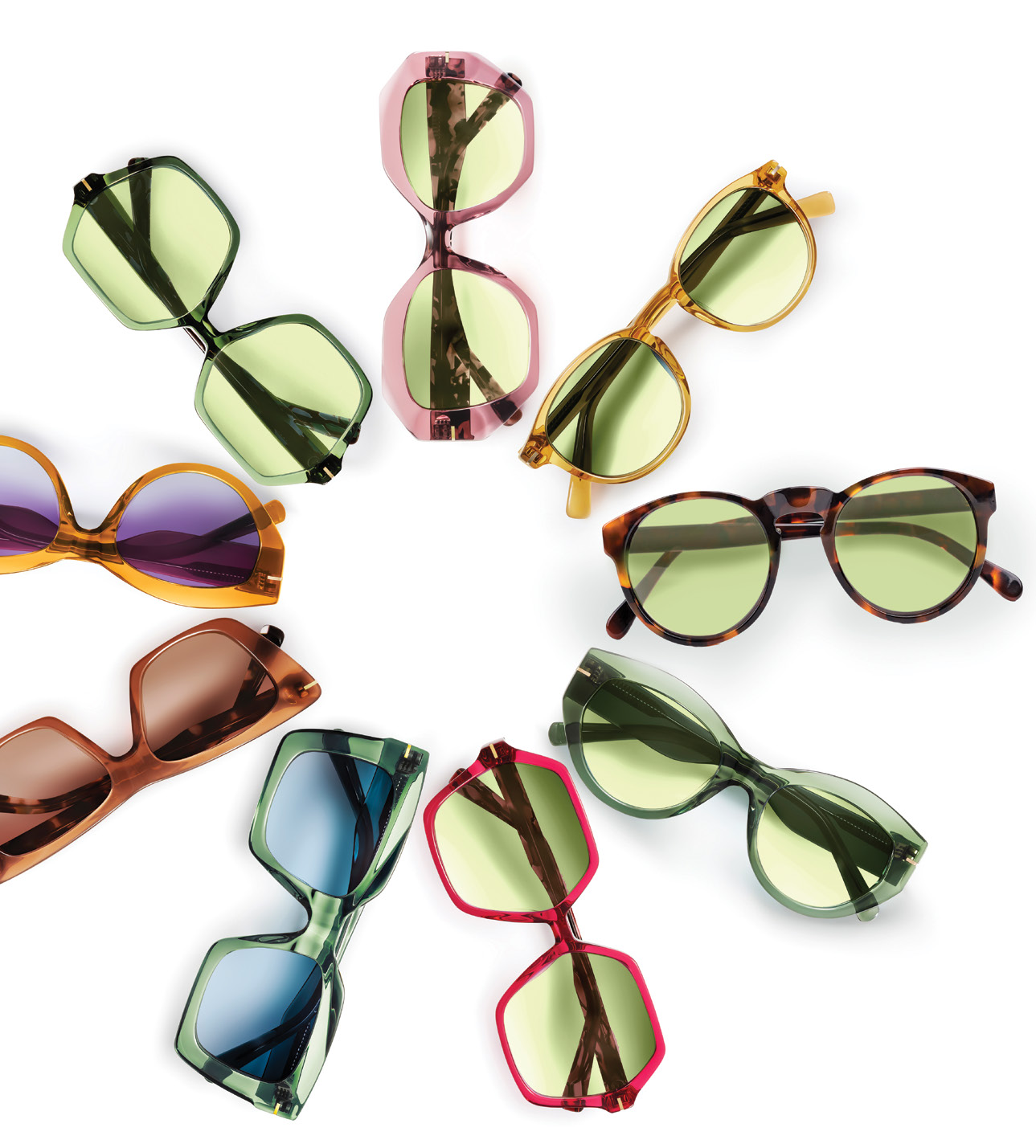Assortment of tinted lens frames